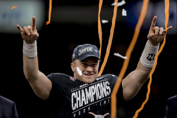 Texas QB Sam Ehlinger had a big week winning the Sugar Bowl over Georgia and will be celebrating wit