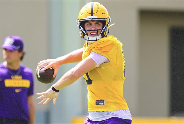 Watch: LSU QB Sam Leavitt Throwing Dimes During Saturday Morning's Fall Camp