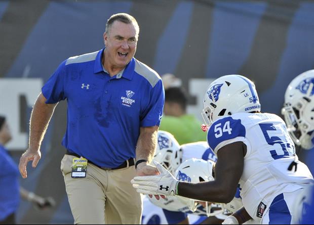Georgia State Head Coach Shawn Elliott Gets Really Fired Up Before Games