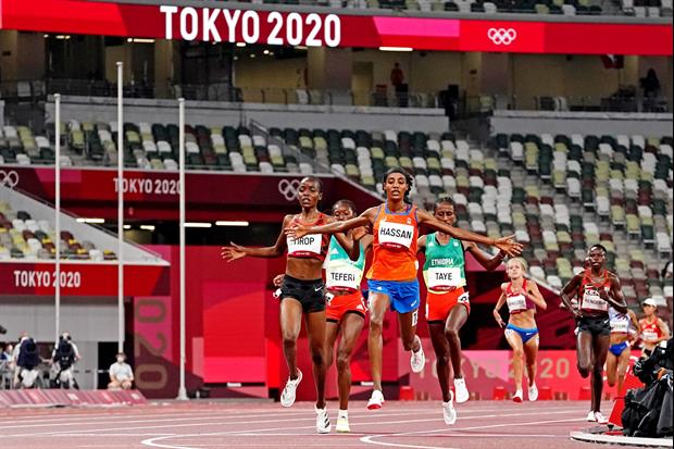 Check out this crazy finish in Round 1 of the women’s 1500m at the Summer Olympics in Tokyo, Japan o