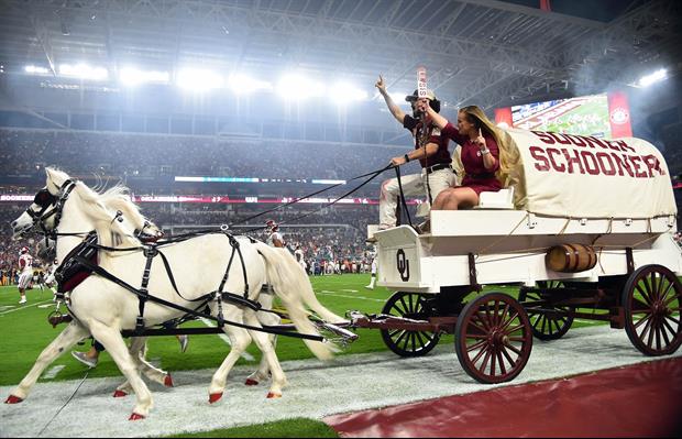 These Two Girls Got Photobombed By Saturday's Oklahoma Sooner Schooner Crash