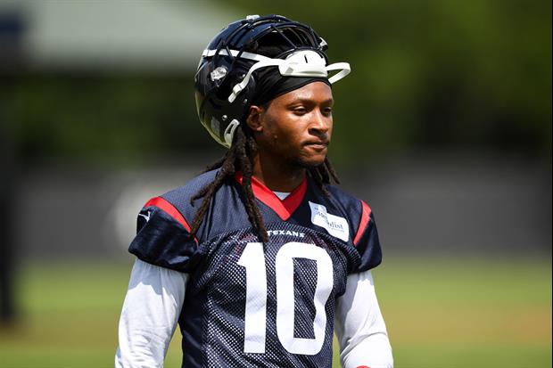 Houston Texans WR DeAndre Hopkins ask people on Twitter who wanted to do conditioning drills with hi