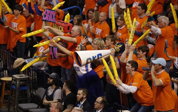 Two Oklahoma City Thunder Fans Sank Halfcourt Shots For $20,000 On Friday Night