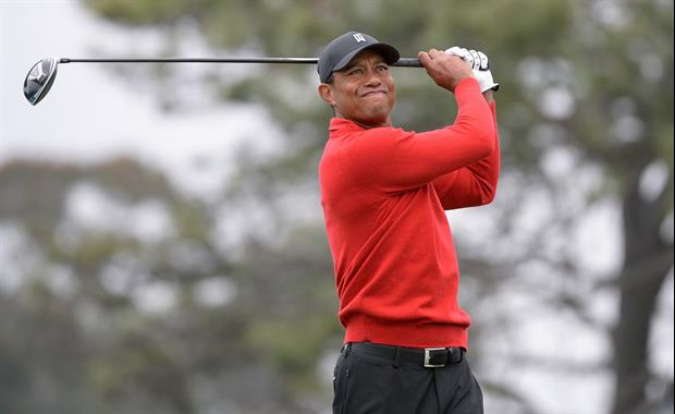 Want To Watch Tiger Woods Fish His Ball Out Of The Trash After Awful Tee Shot?