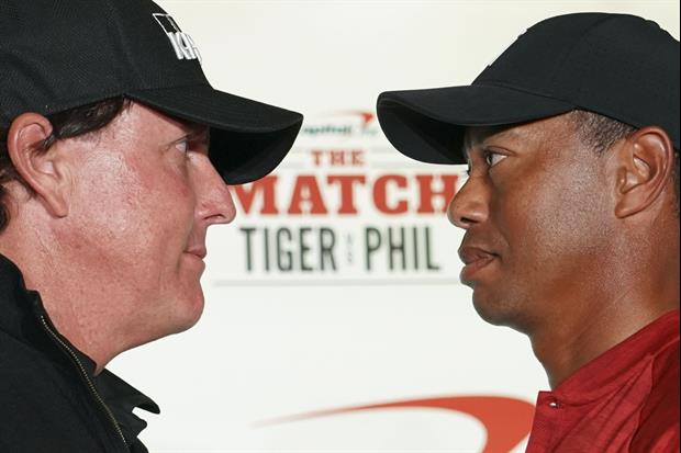 Tiger Woods vs. Phil Mickelson 2 Adds Your Two Of The Best QBs Of All Time Tom Brady and Peyton Mann