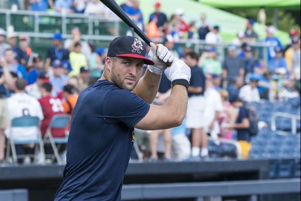 Tim Tebow Accidentally Kicks His First Base Coach In The Crotch