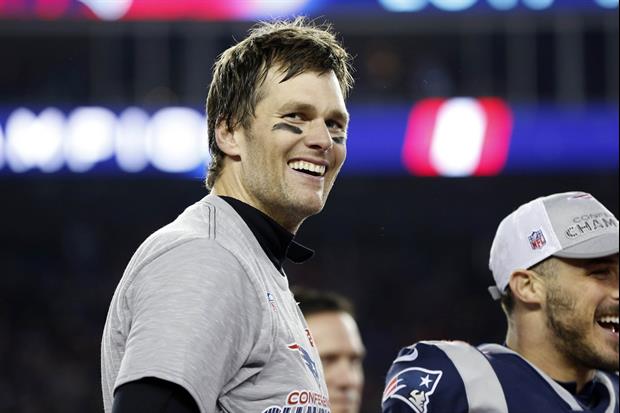 Check out the customized hat New England Patriots star QB Tom Brady rocker for Saturday’s Kentucky D