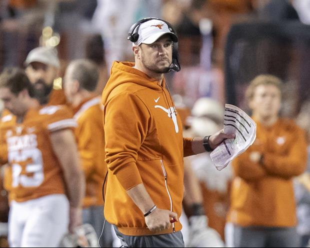 Texas' Tom Herman Caught Flipping Off Cameras During Longhorns Signing Day Broadcast