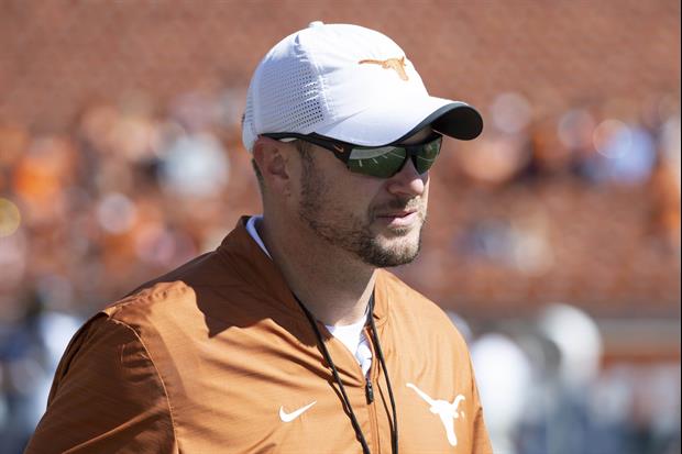 Texas Head Coach Tom Herman Was Head-Butting His Players Before Kickoff