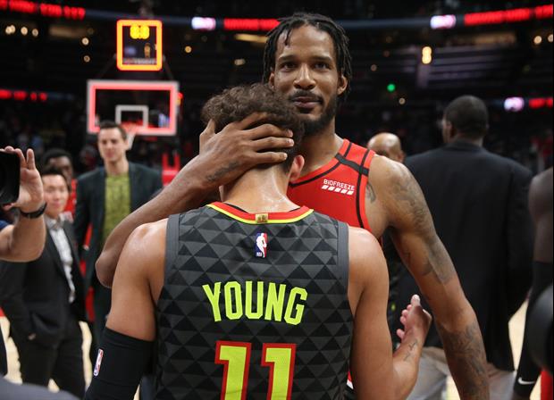 Trae Young Tried To Nutmeg Trailblazers' Trevor Ariza & He Wasn't Having It