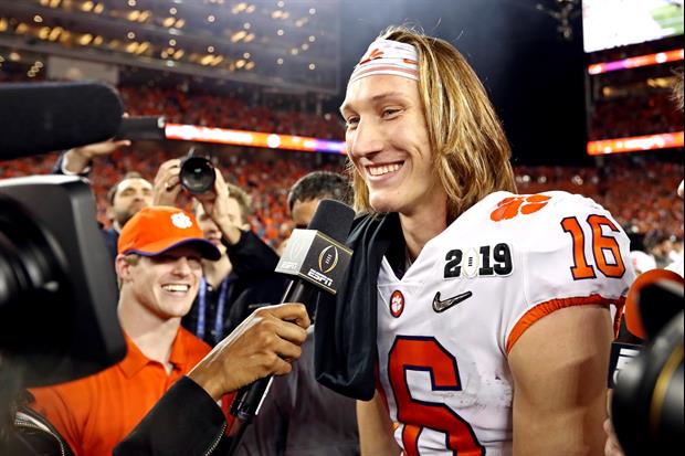 This Dude Had Clemson QB Trevor Lawrence Sign His Rather Large Beer Belly