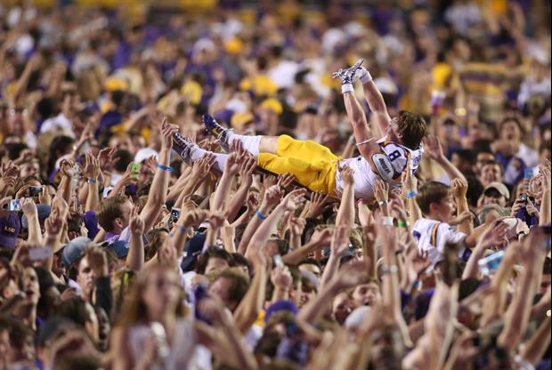 LSU was fined $5,000 by the SEC for the fans rushing the field.