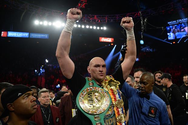 Watch Boxer Tyson Fury Smash Heavy Bag Until The Ceiling Collapses