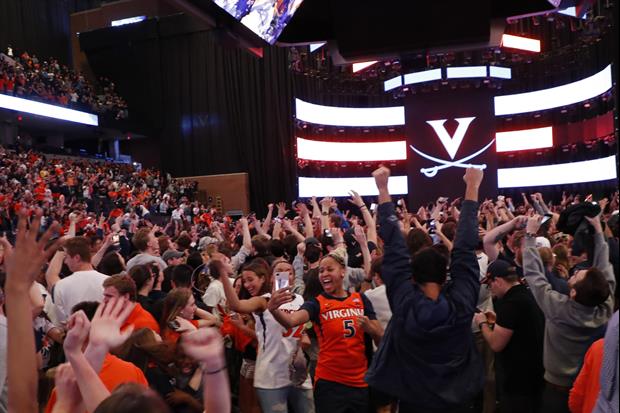 Virginia Fan Bites The Dust Hopping Fence To Storm The Court After Title Win, here's video...