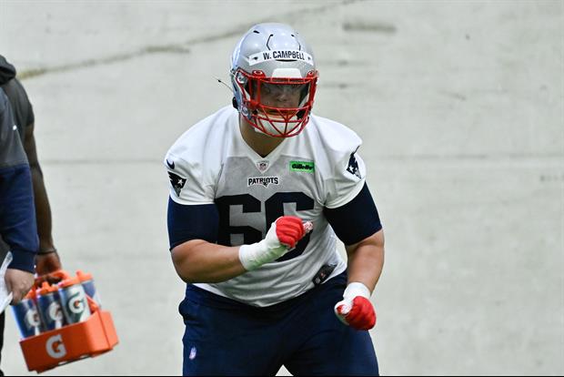 Watch: Will Campbell Makes His Rookie Camp Debut, Goes One-On-One With Mike Vrabel