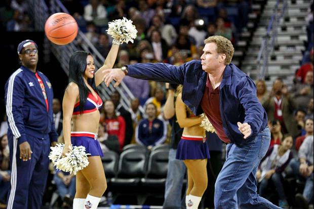 Will Ferrell Hits Cheerleader In Face With Ball At Pelicans Game