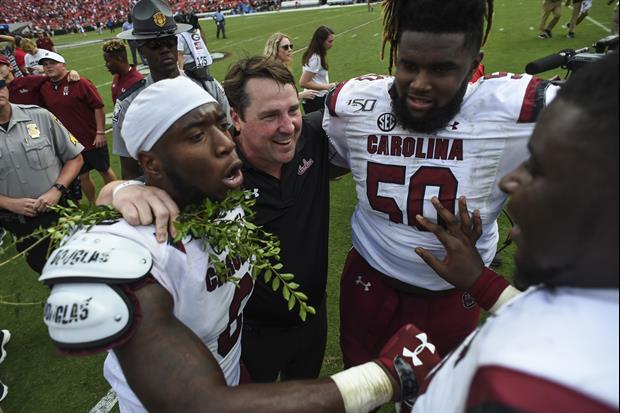 South Carolina Players & Coaches Walked Away With Pieces Of Hedges After Georgia Game