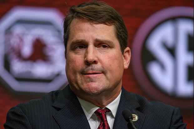 Grocery Store Near Clemson Has Crazy Will Muschamp Wine Display.....