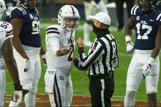 Watch Mississippi State QB Will Rogers Accidentally Punch Ref In The Face